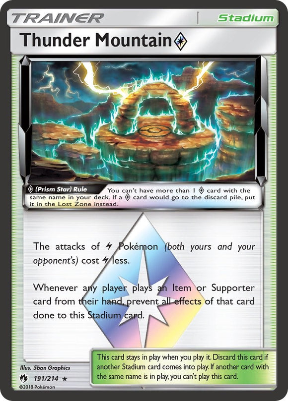 Thunder Mountain (Prism Star) (191/214) [Sun & Moon: Lost Thunder]