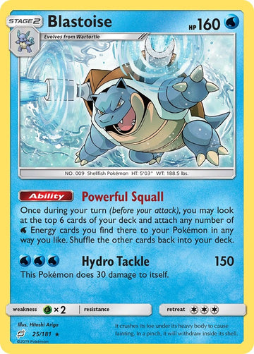 Blastoise [25/181] [SM - Team Up] Reverse Holofoil