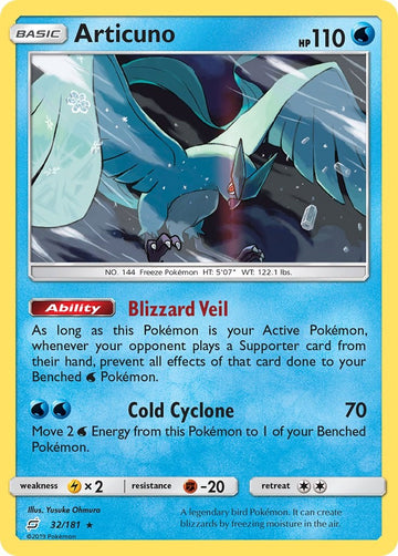 Articuno [32/181] [SM - Team Up] Reverse Holofoil
