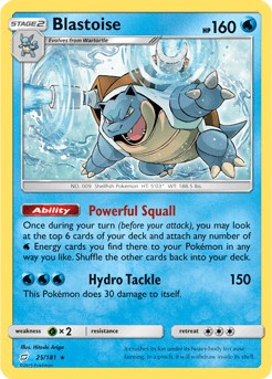 Blastoise (025/181) [Sun & Moon: Team Up] (Deck Exclusive)