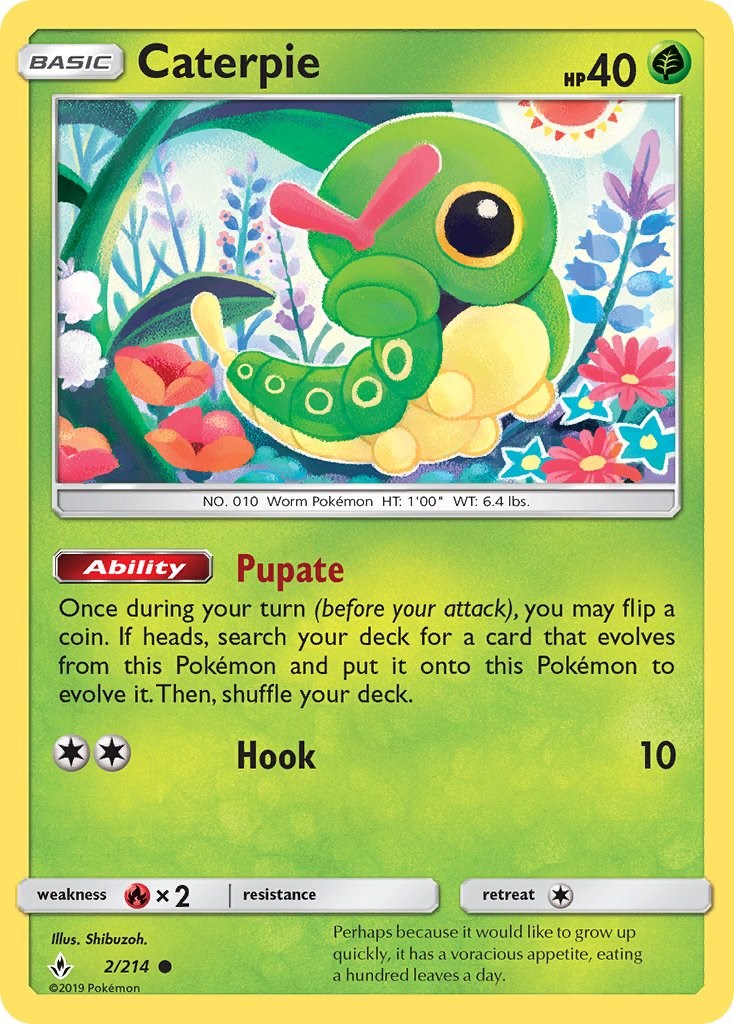 Caterpie [2/214] [Unbroken Bonds] Reverse Holofoil