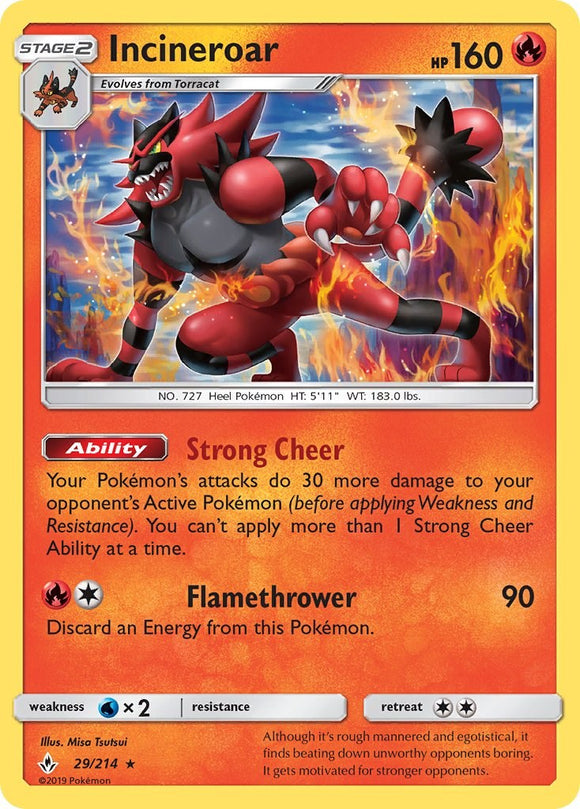Incineroar [29/214] [Unbroken Bonds] Reverse Holofoil