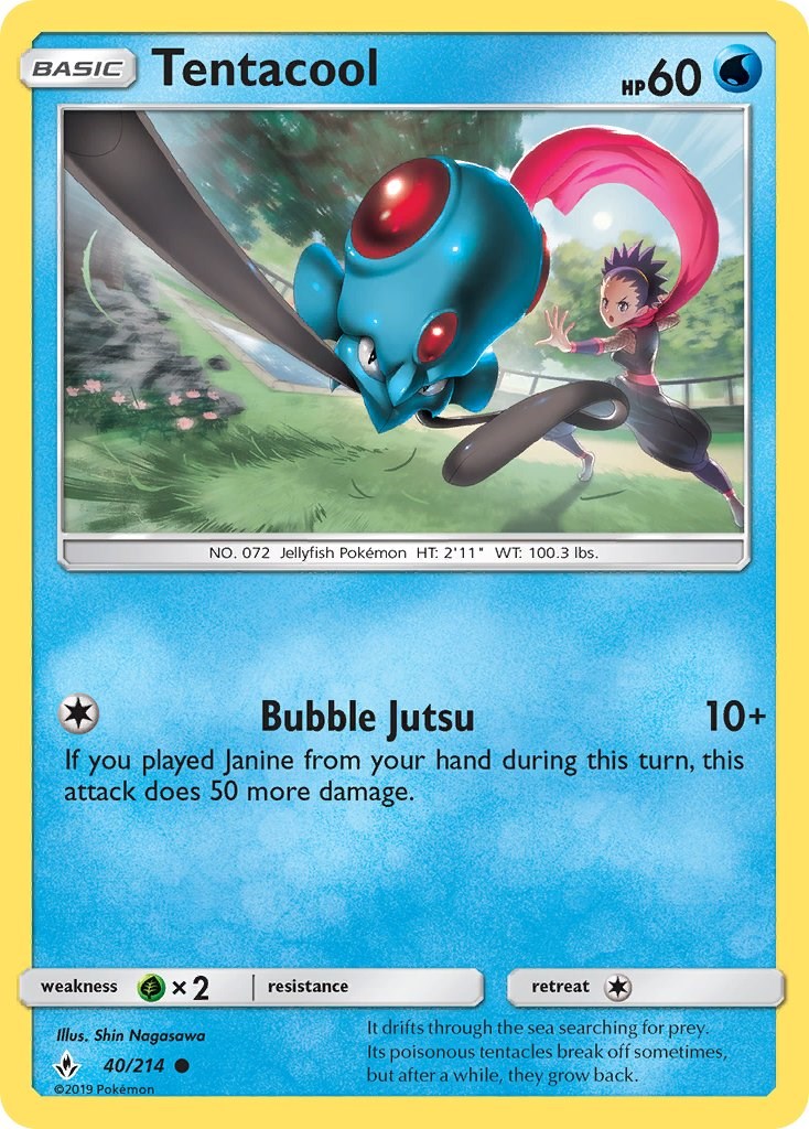 Tentacool [40/214] [Unbroken Bonds] Reverse Holofoil