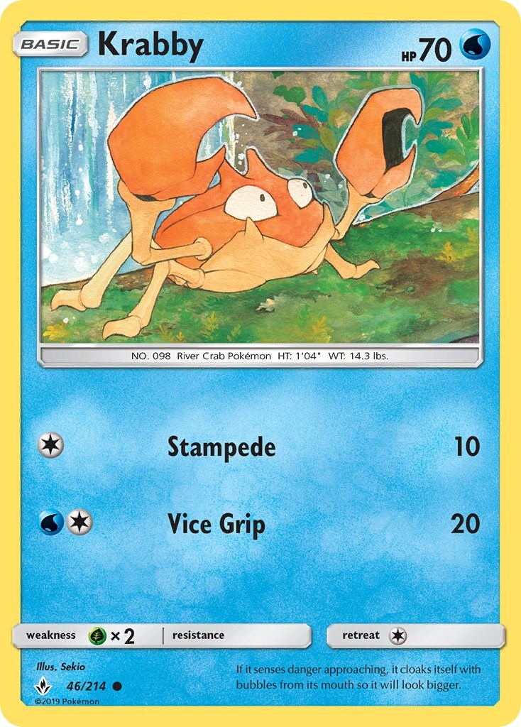 Krabby [46/214] [Unbroken Bonds] Reverse Holofoil