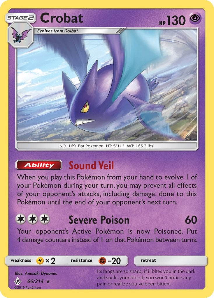 Crobat [66/214] [Unbroken Bonds] Reverse Holofoil