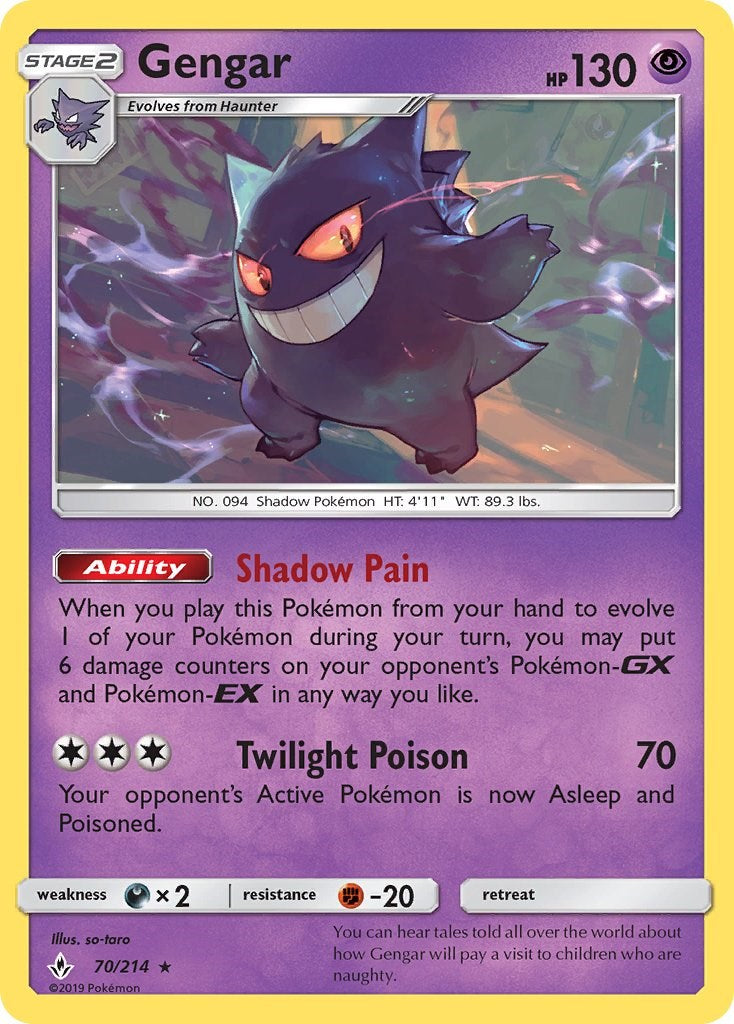 Gengar [70/214] [Unbroken Bonds] Reverse Holofoil