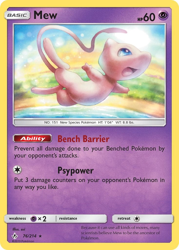 Mew [76/214] [Unbroken Bonds] Reverse Holofoil