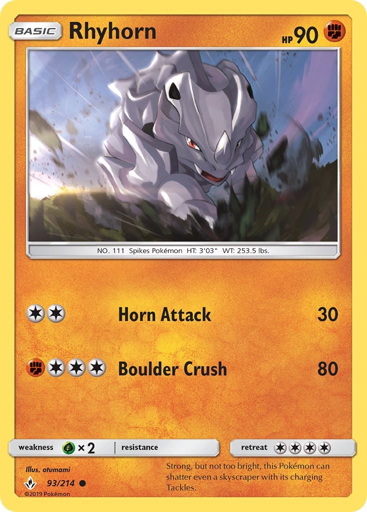 Rhyhorn [93/214] [Unbroken Bonds] Reverse Holofoil