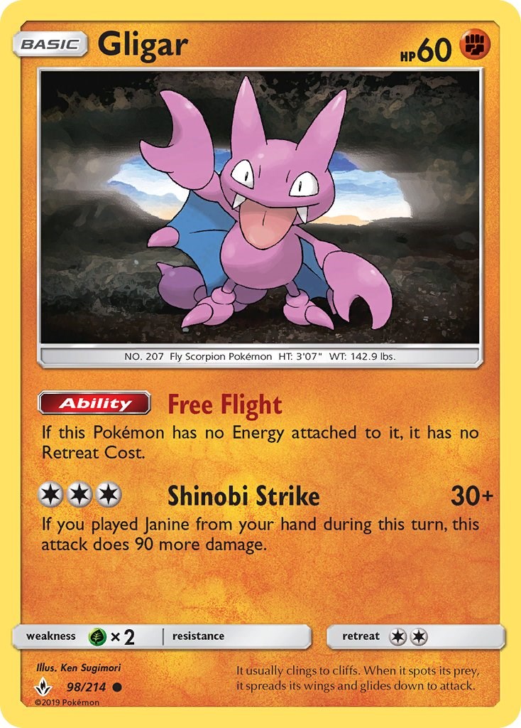 Gligar [98/214] [Unbroken Bonds] Reverse Holofoil