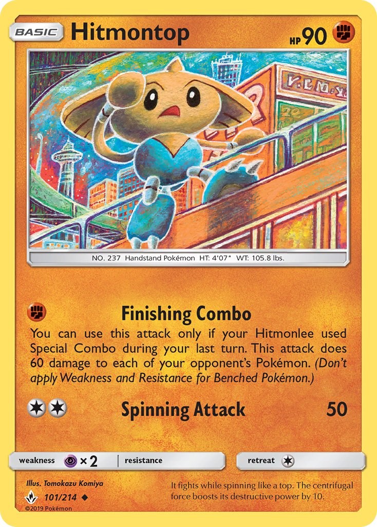 Hitmontop [101/214] [Unbroken Bonds] Reverse Holofoil