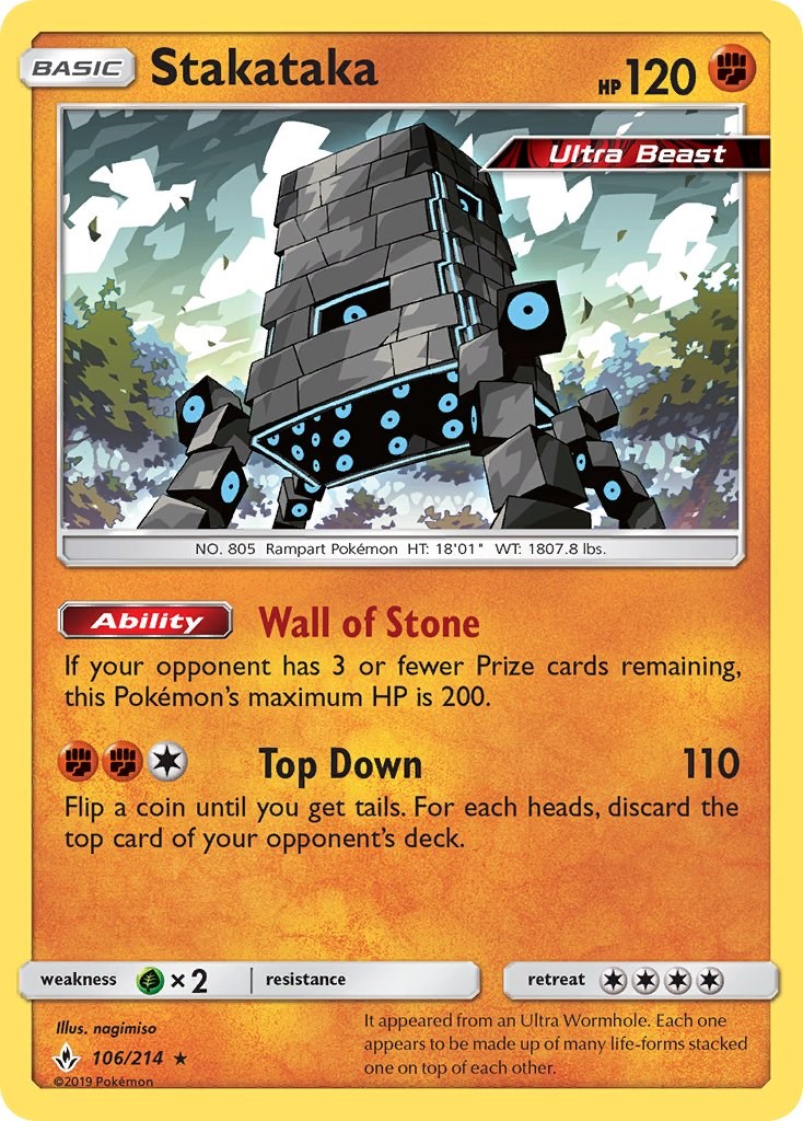 Stakataka [106/214] [Unbroken Bonds] Reverse Holofoil