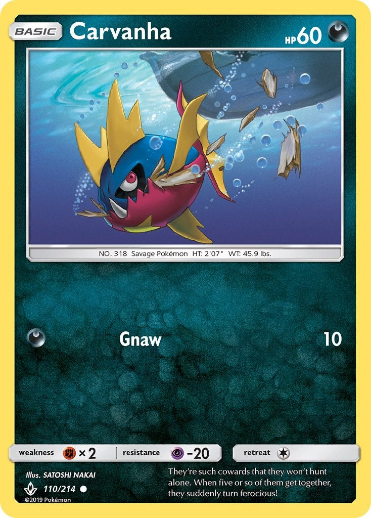 Carvanha [110/214] [Unbroken Bonds] Reverse Holofoil