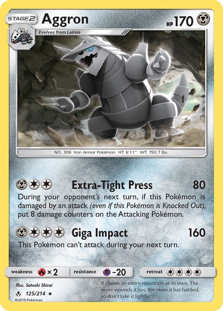 Aggron [125/214] [Unbroken Bonds] Reverse Holofoil