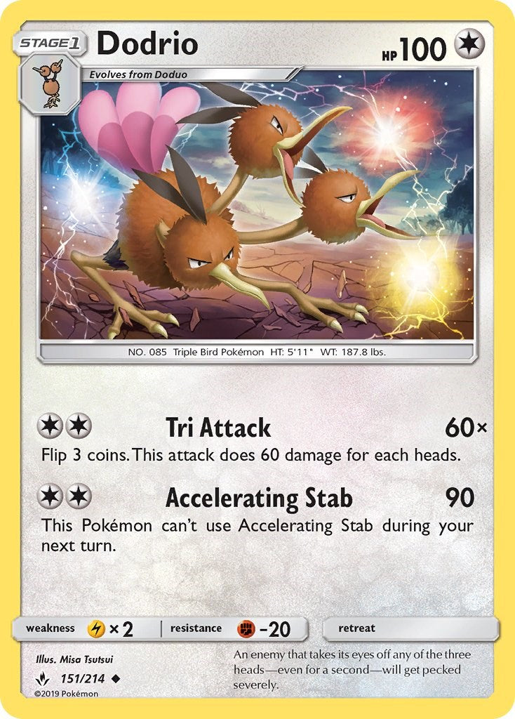 Dodrio [151/214] [Unbroken Bonds] Reverse Holofoil