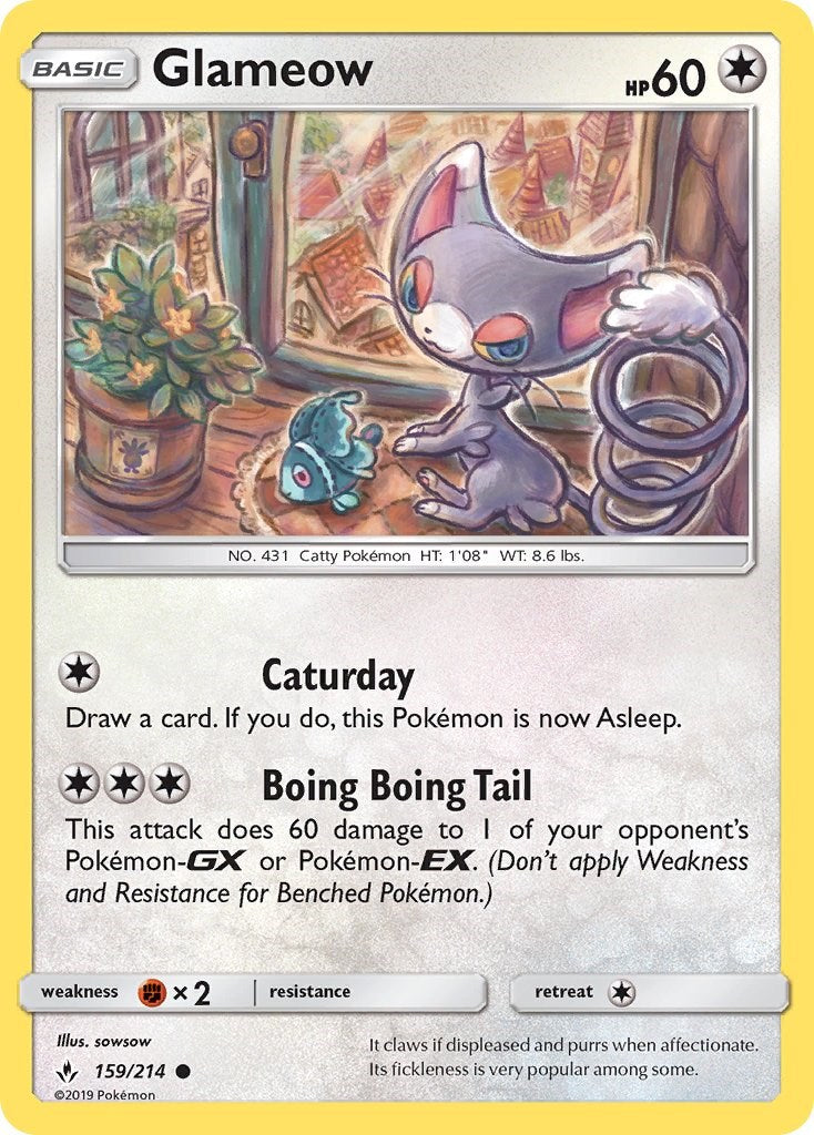 Glameow [159/214] [Unbroken Bonds] Reverse Holofoil