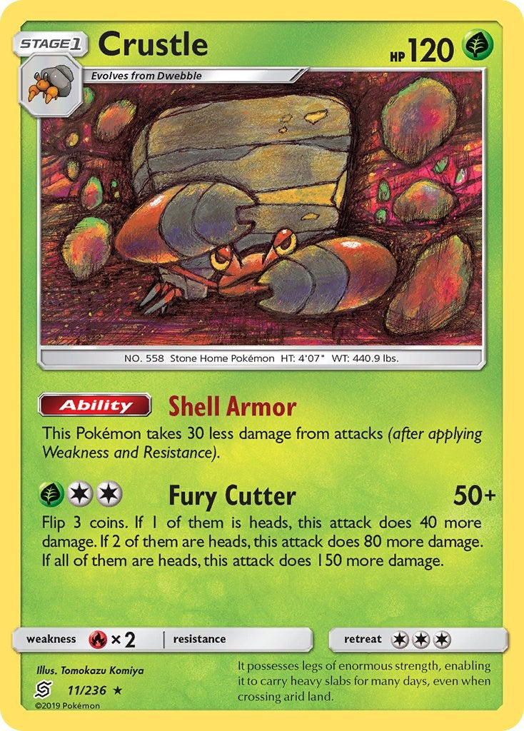Crustle [11/236] [Unified Minds] Reverse Holofoil