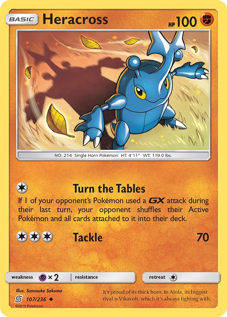 Heracross [107/236] [Unified Minds] Reverse Holofoil
