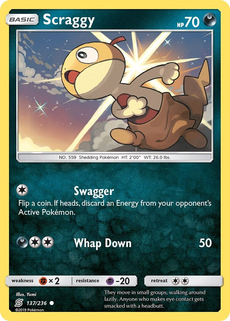 Scraggy [137/236] [Unified Minds] Reverse Holofoil
