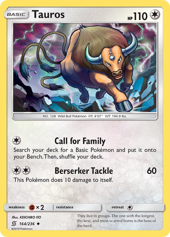 Tauros [164/236] [Unified Minds] Reverse Holofoil