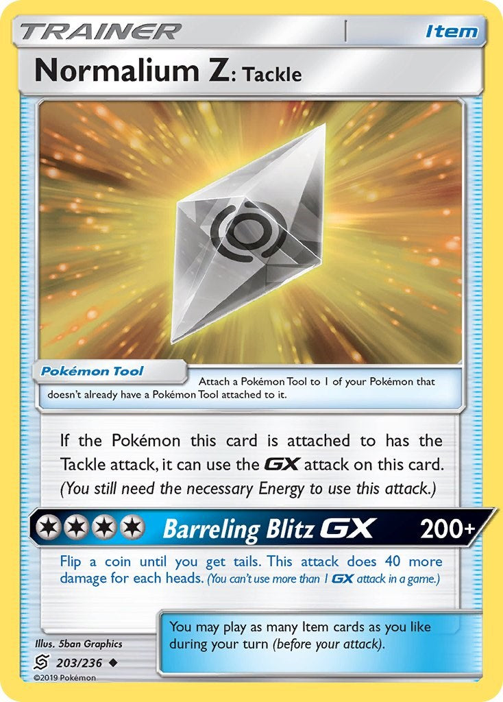 Normalium Z: Tackle [203/236] [Unified Minds] Reverse Holofoil