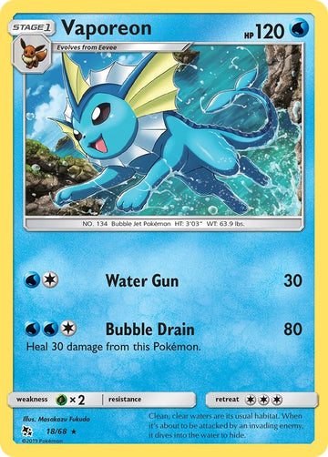 Vaporeon [18/68] [Hidden Fates] Reverse Holofoil