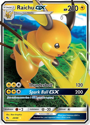 Raichu GX (20/68) [Hidden Fates]