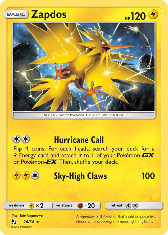 Zapdos (24/68) [Hidden Fates]