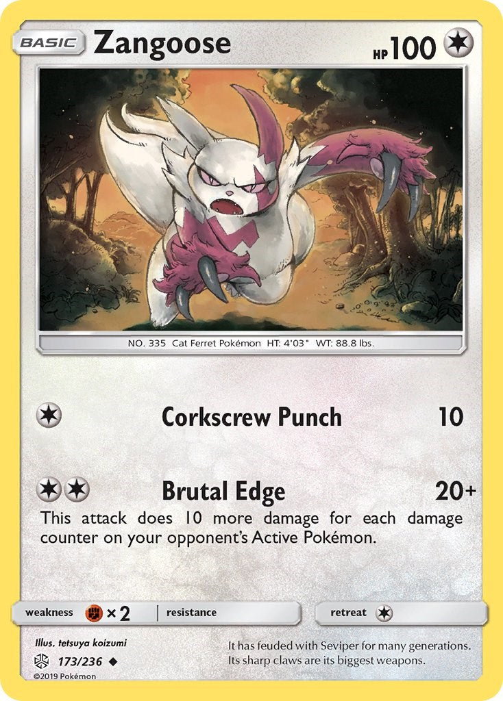 Zangoose [173/236] [SM - Cosmic Eclipse] Reverse Holofoil