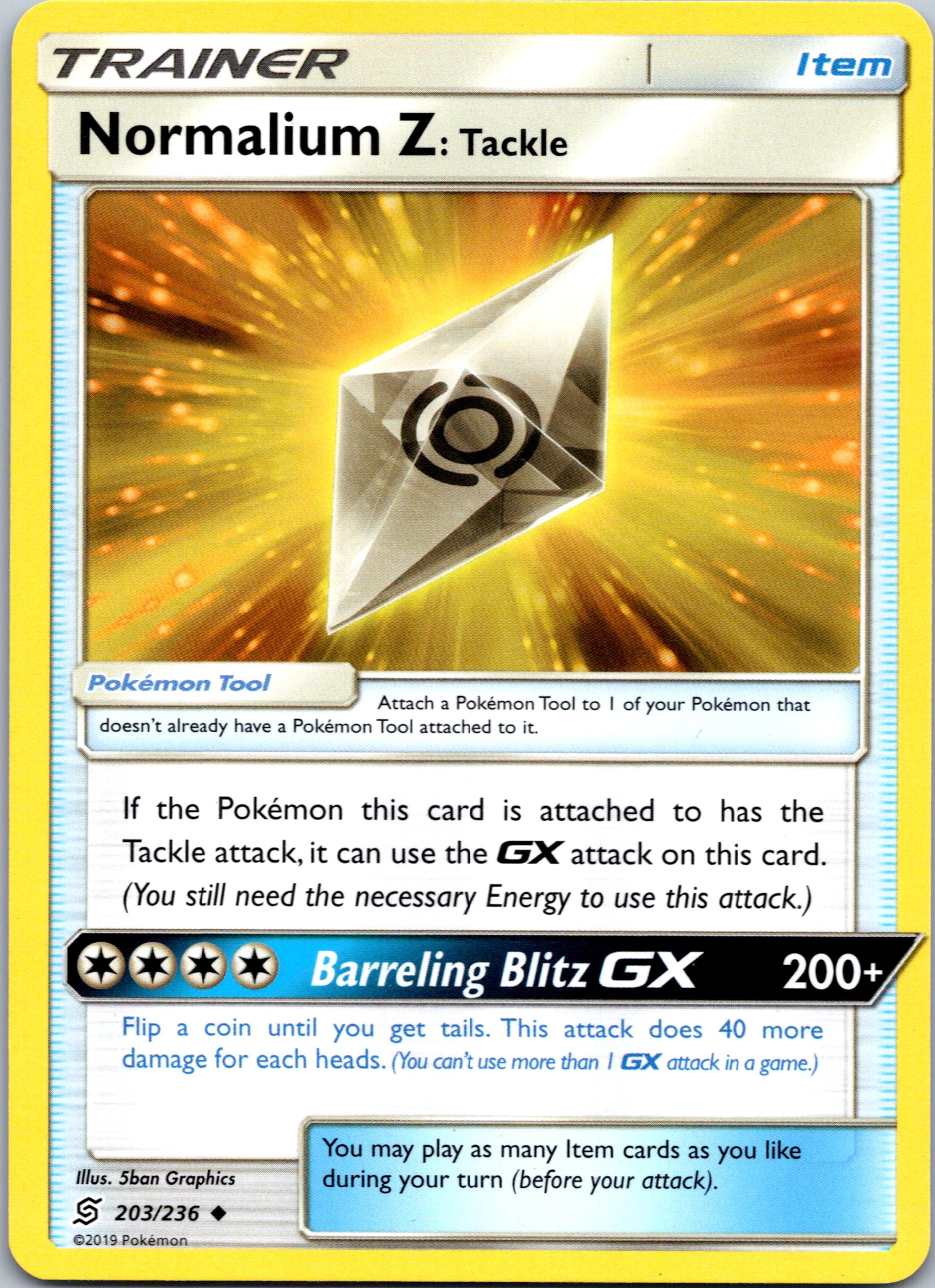 Normalium Z: Tackle (203/236) [Sun & Moon: Unified Minds]