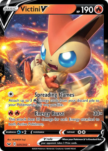 Victini V (025/202) [SWSH01: Sword & Shield Base Set]
