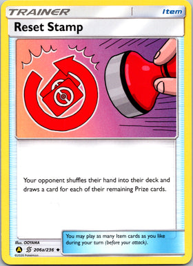 Reset Stamp (206a/236) [Sun & Moon: Unified Minds] Alternate Art Promo