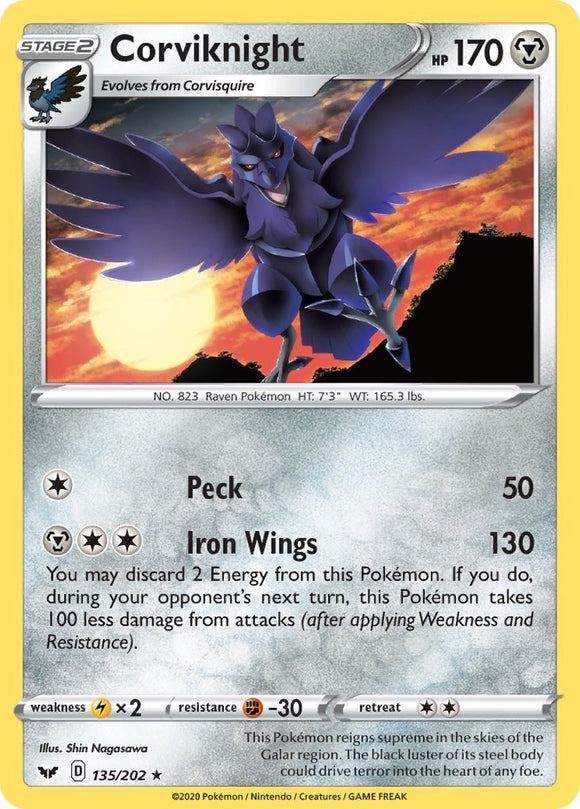 Corviknight (135/202) [SWSH01: Sword & Shield Base Set]