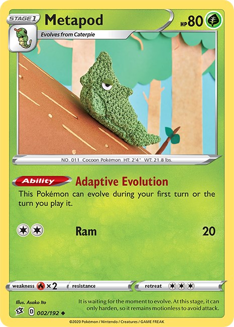 Metapod [002/192] [Rebel Clash] Reverse Holofoil