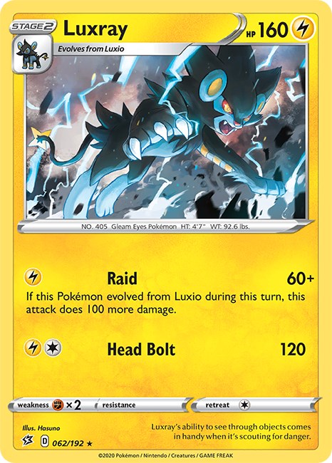 Luxray [062/192] [Rebel Clash] Reverse Holofoil