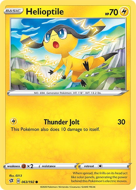 Helioptile [063/192] [Rebel Clash] Reverse Holofoil