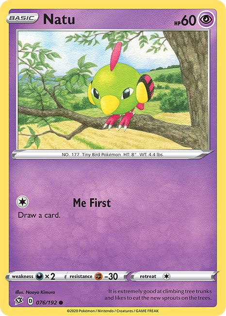 Natu [076/192] [Rebel Clash] Reverse Holofoil