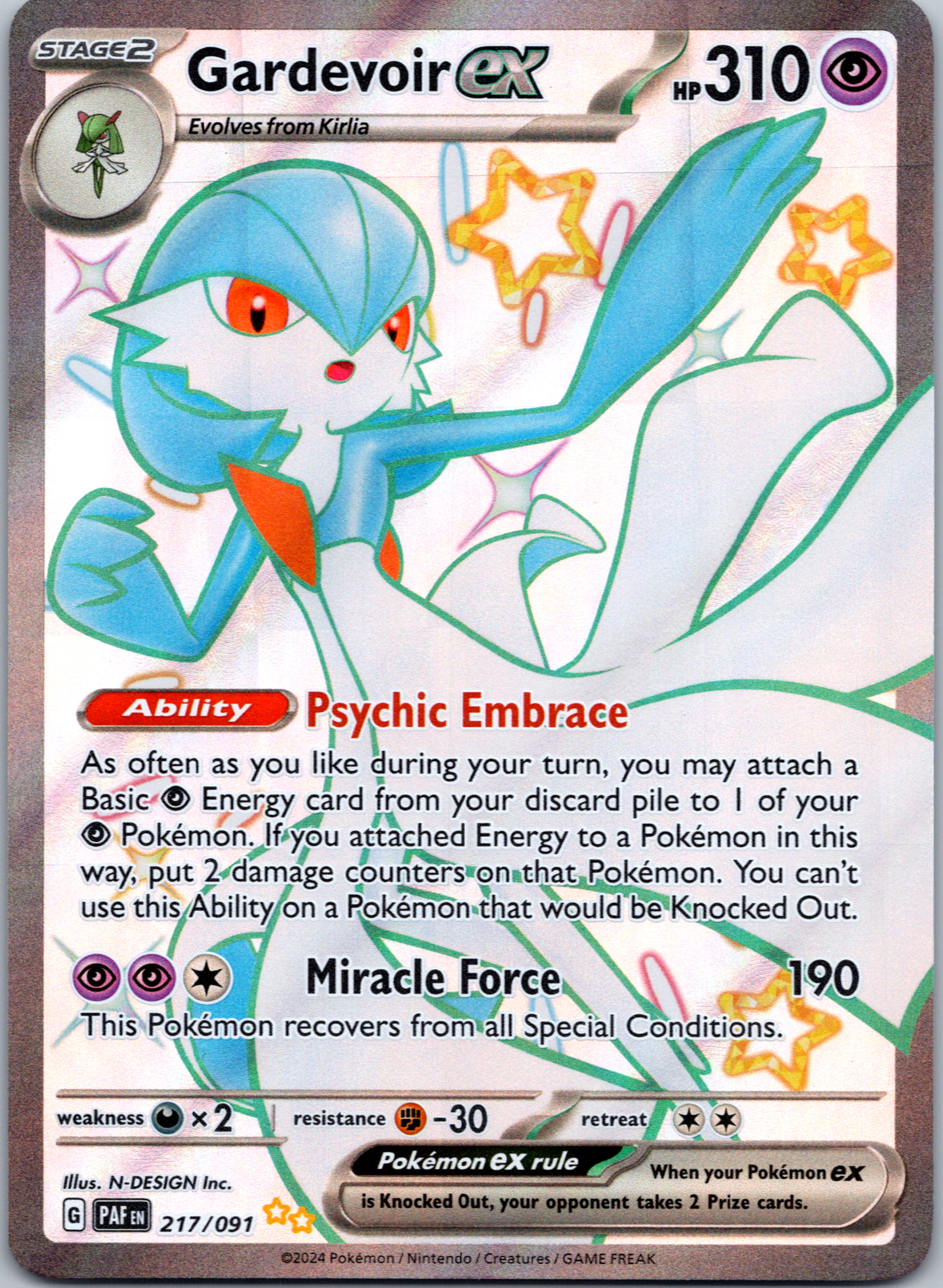 Gardevoir ex [217/091] - (Paldean Fates) Holofoil