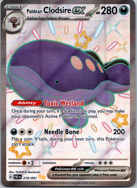 Paldean Clodsire ex [219/091] - (Paldean Fates) Holofoil