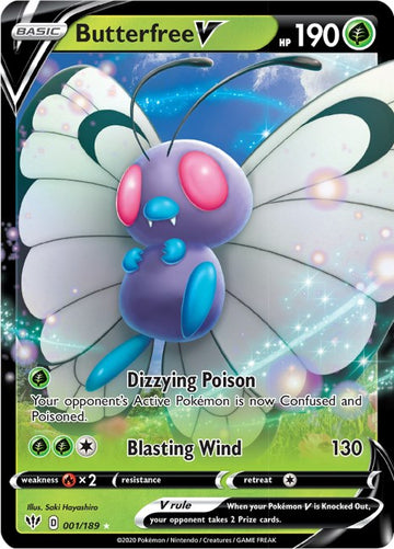 Butterfree V (001/189) [SWSH03: Darkness Ablaze]