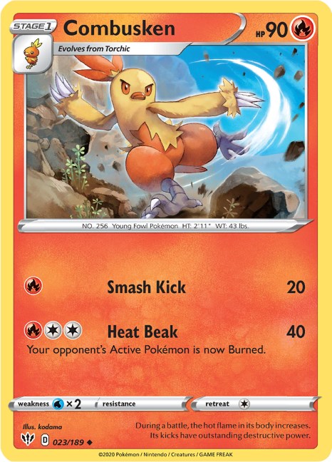 Combusken [023/189] [Darkness Ablaze] Reverse Holofoil