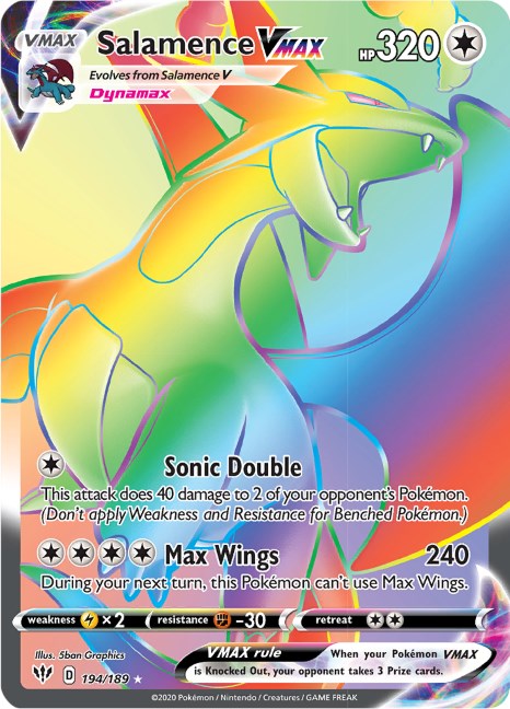 Salamence VMAX (Secret) (194/189) [SWSH03: Darkness Ablaze]