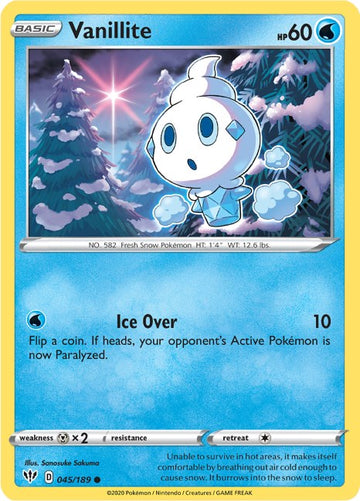 Vanillite [045/189] [Darkness Ablaze] Reverse Holofoil