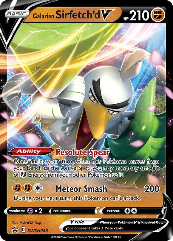 Galarian Sirfetch'd V [SWSH043] [Sword & Shield Promo Cards] Holofoil
