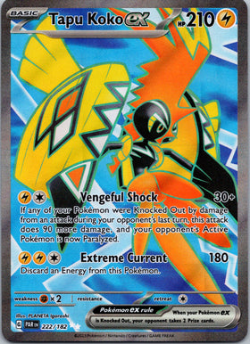Tapu Koko ex (222/182) - [Scarlet & Violet: Paradox Rift] Holofoil