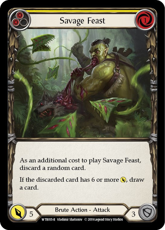Savage Feast (Yellow) [WTR015] Unlimited Rainbow Foil
