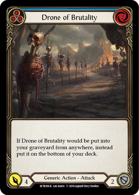 Drone of Brutality (Blue) [WTR166] [Welcome to Rathe] 1st Edition Normal