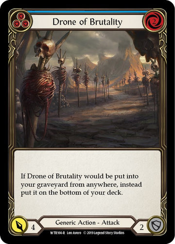 Drone of Brutality (Blue) [WTR166] [Welcome to Rathe] 1st Edition Rainbow Foil