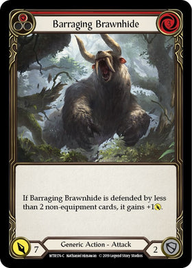Barraging Brawnhide (Red) [WTR176] Unlimited Rainbow Foil