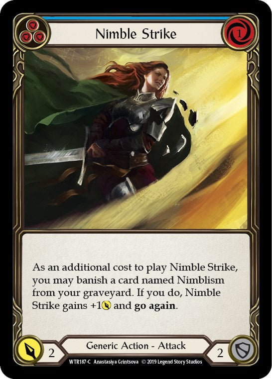 Nimble Strike (Blue) [WTR187] Unlimited Rainbow Foil