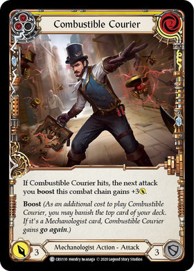 Combustible Courier (Yellow) [CRU110] [Crucible of War] Unlimited Edition Rainbow Foil